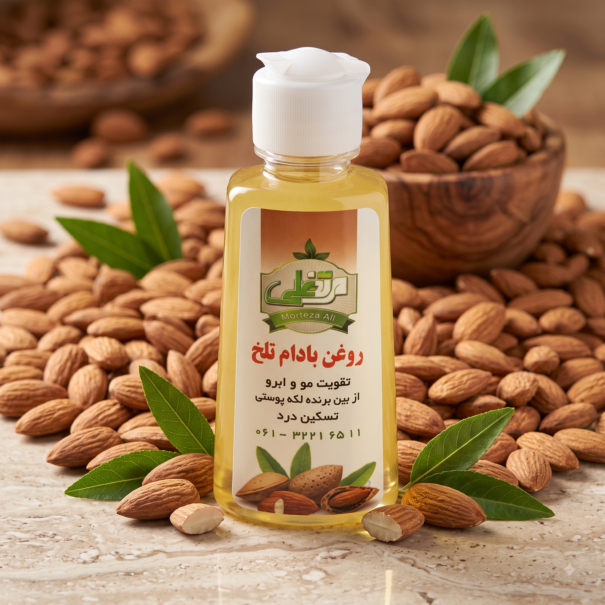 روغن بادام تلخ مرتضی علی